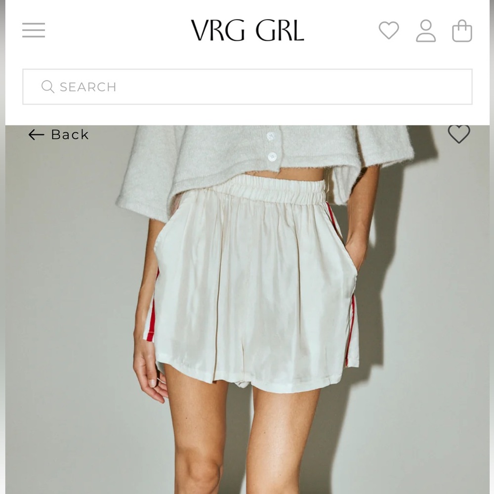VRG Girl Moonscapes shorts cream